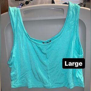 Aqua SHEIN crop top